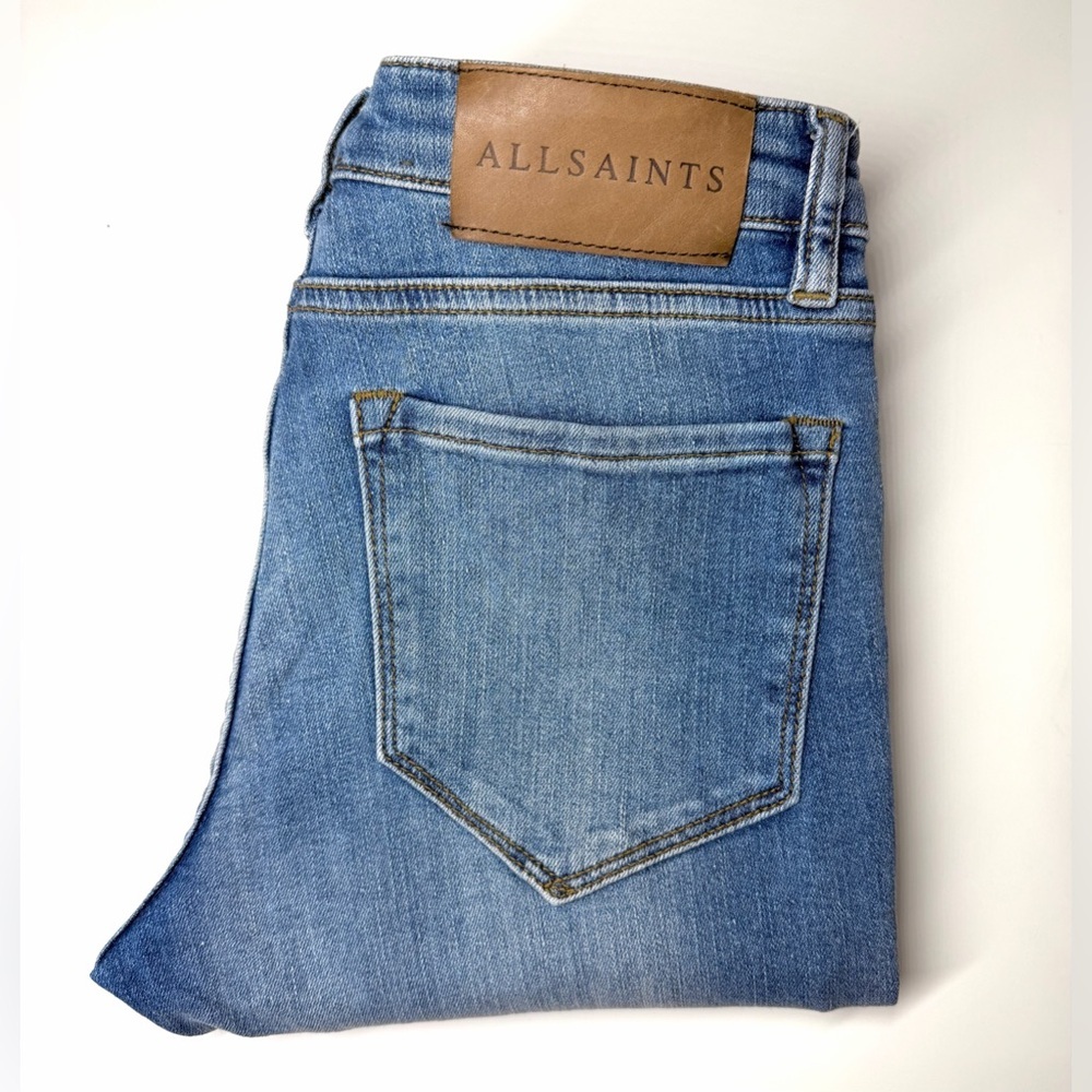 All Saints Women's Mast Fit Skinny Blue Jeans Size- 28 - Picture 9 of 9